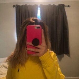 yellow Ralph Lauren golf sweater